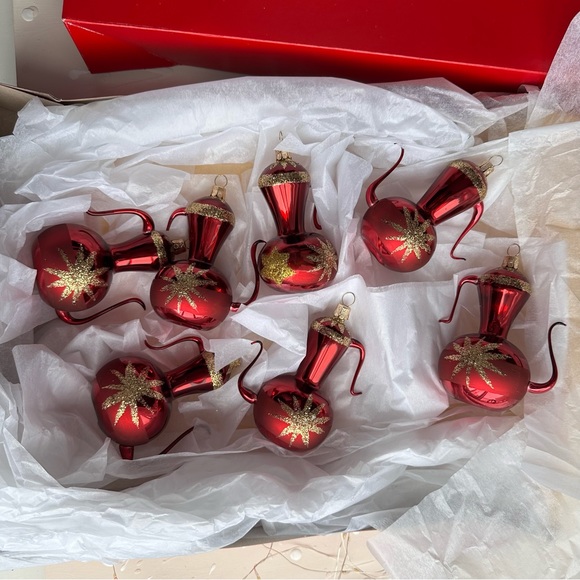 Tea Pots Christmas Ornaments Glass 7 pieces - Picture 14 of 16